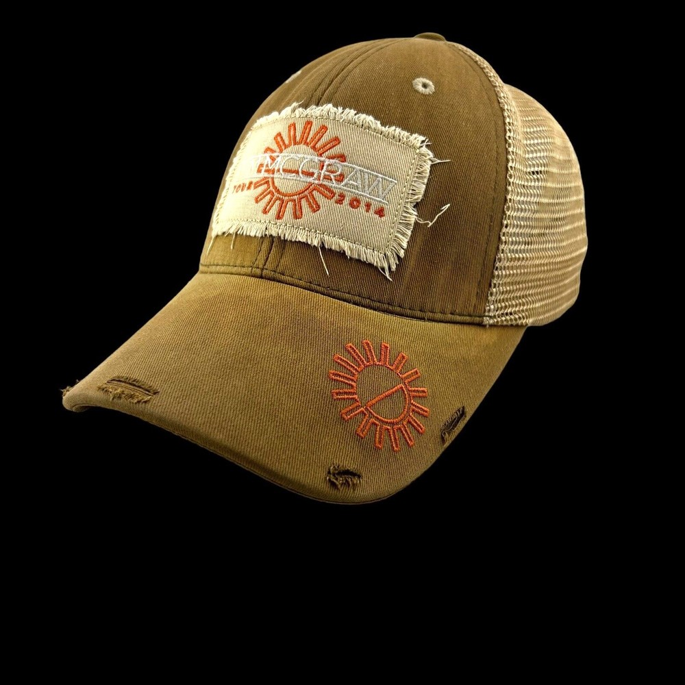Trucker Hat  Adjustable "Tim McGraw Distressed Tour 2014 Sundown Heaven Town OS